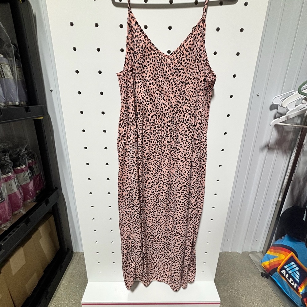 A Beautiful Soul Pink Leopard Print Women's Dress Size B